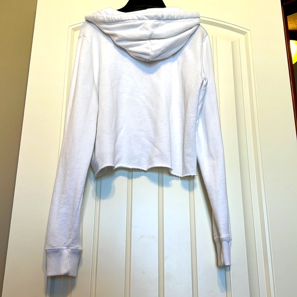 Hollister white crop hoodie - Picture 2 of 2
